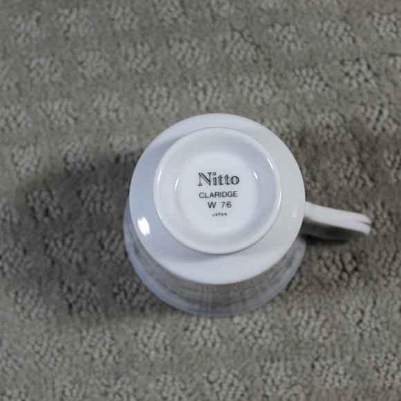 Set of 4 Nitto Claridge W76 Dinnerware (Dinner Plate, Salad Plate, Saucer & Cup)
